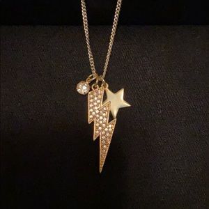 Betsy Johnson lightening bolt charm necklace